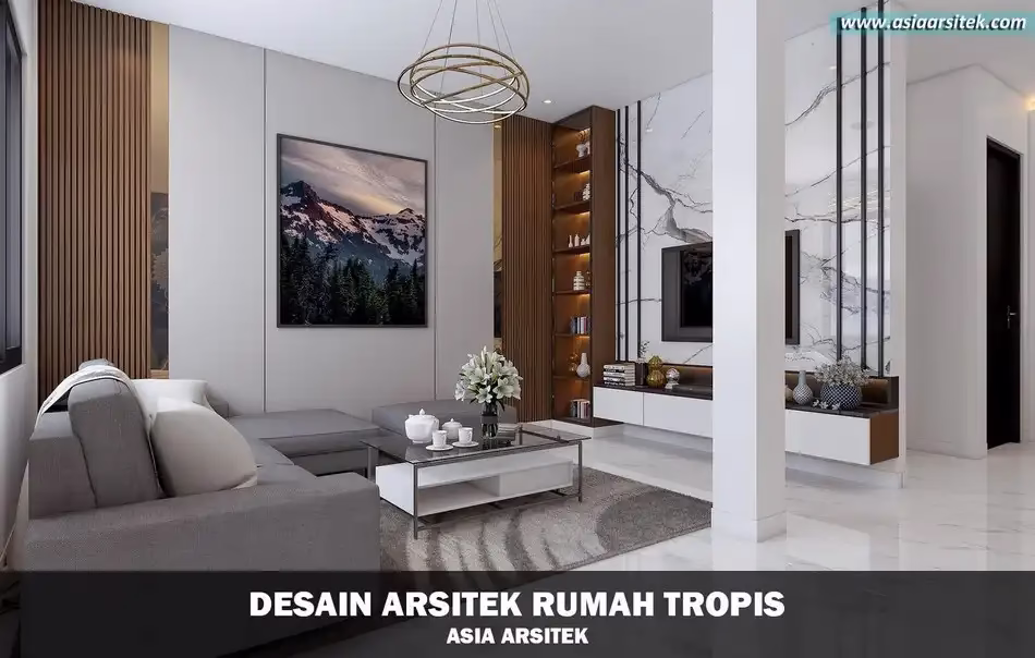 rumah tropis modern 3 lantai di Cengkareng Timur