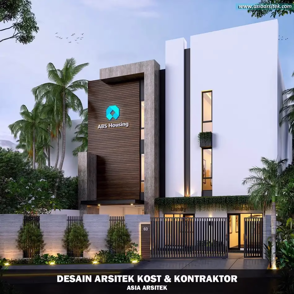 Desain Rumah Kost Ultra Modern 3 Lantai Jakarta