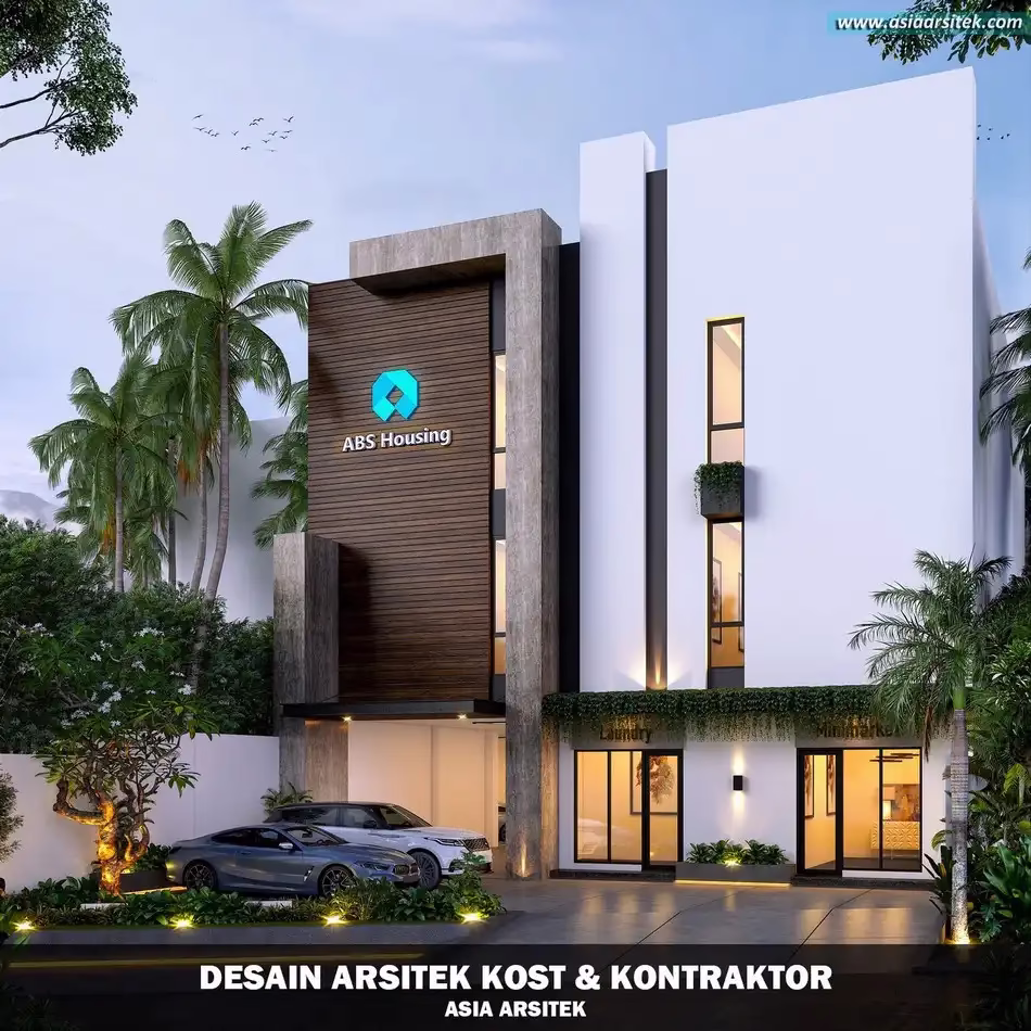 Desain Rumah Kost Ultra Modern 3 Lantai Jakarta