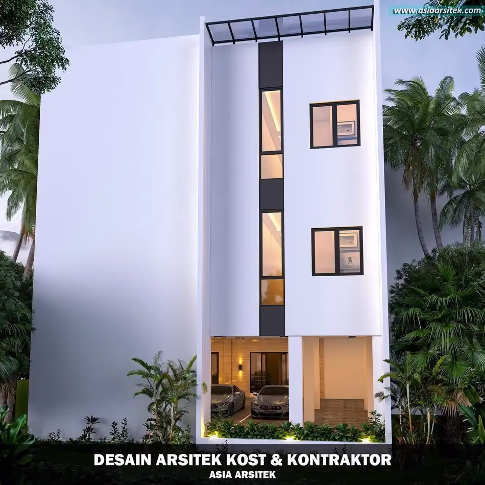 Desain Rumah Kost Ultra Modern 3 Lantai Jakarta