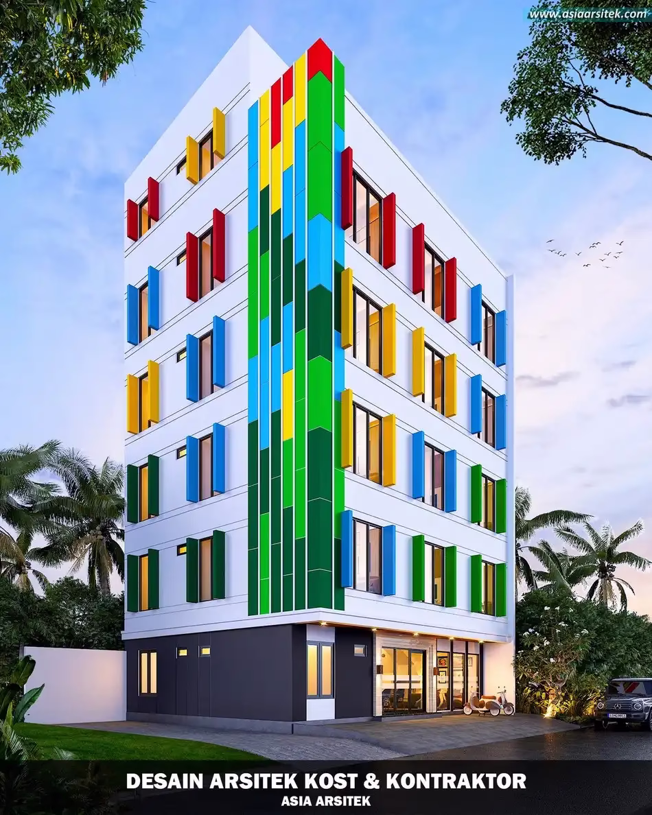 Desain Kos 6 Lantai di BSD Tangerang