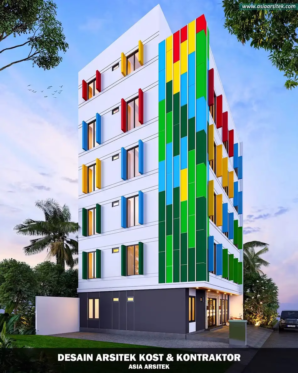 Desain Kos 6 Lantai di BSD Tangerang