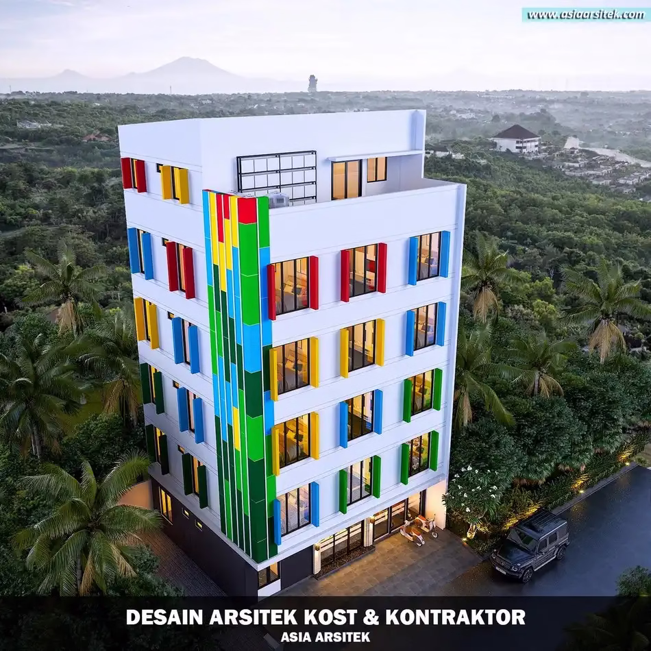 Desain Kos 6 Lantai di BSD Tangerang
