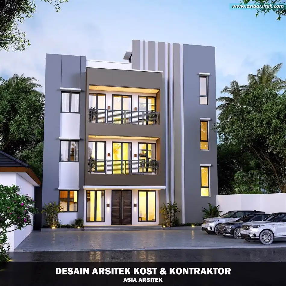 Desain Kost 3 Lantai di Ciampea Bogor