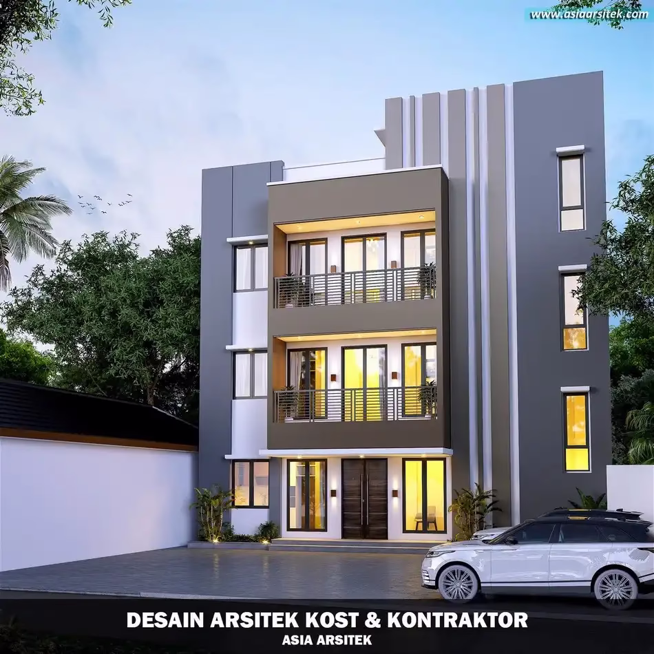 Desain Kost 3 Lantai di Ciampea Bogor