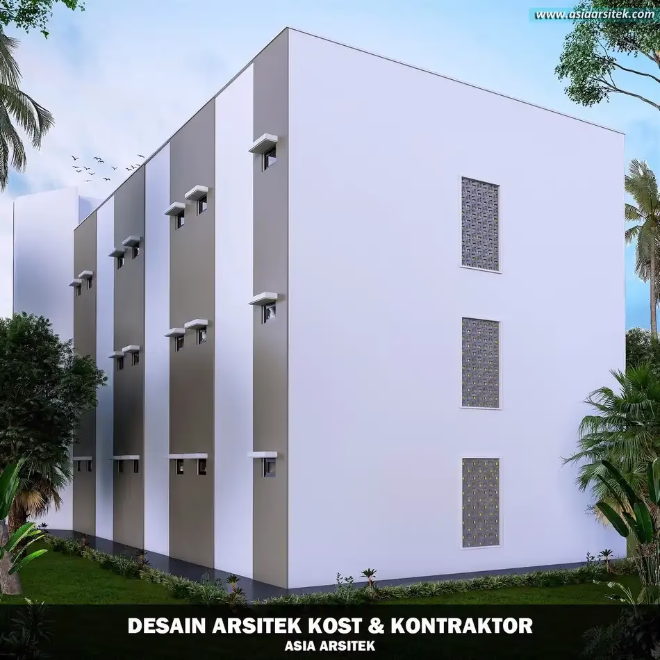 Desain Kost 3 Lantai di Ciampea Bogor
