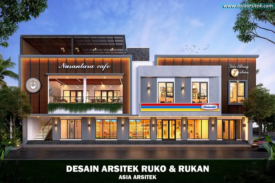 Desain Ruko 2 Lantai Dompu