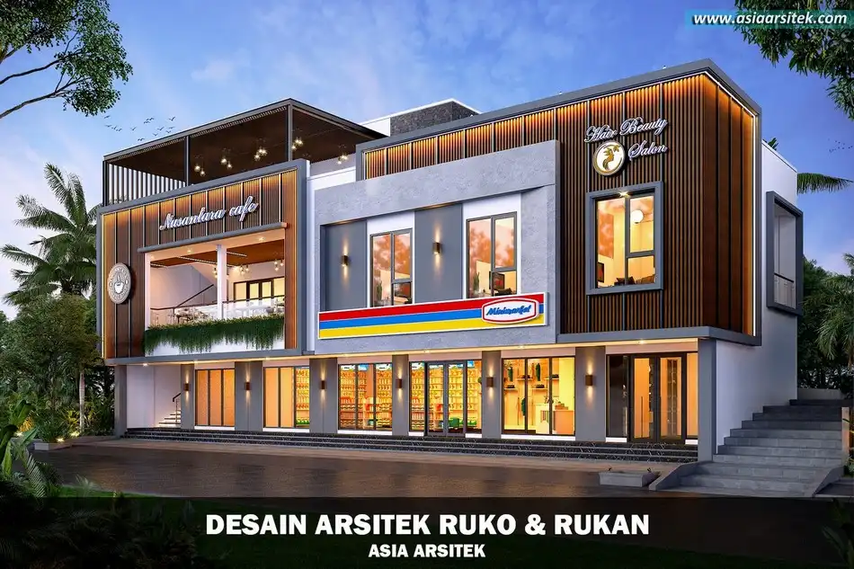 Desain Ruko 2 Lantai Dompu