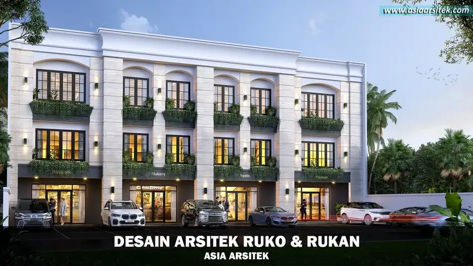 Desain Ruko Mediterania Jatiasih