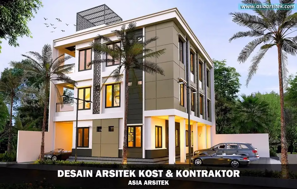 Desain Rumah Kost 3 Lantai