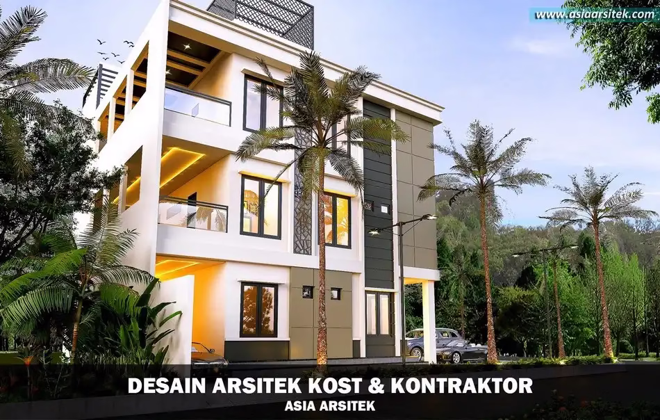 Desain Rumah Kost 3 Lantai