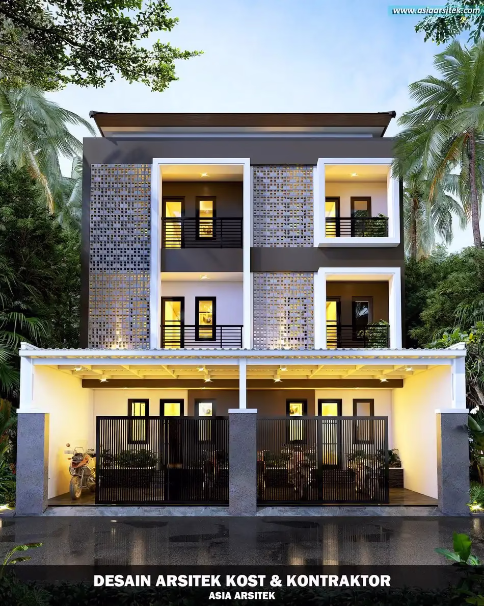 Desain Rumah Kost 3 Lantai Grogol