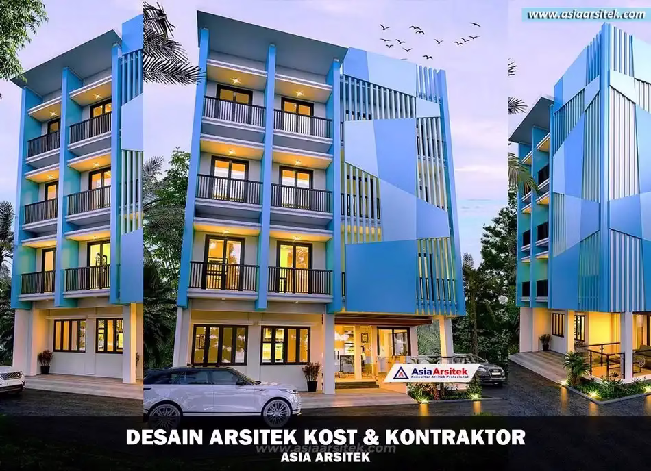 Desain Rumah Kost 4 Lantai
