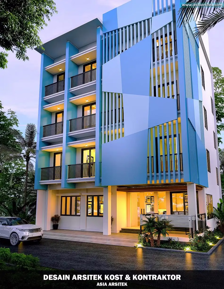 Desain Rumah Kost 4 Lantai