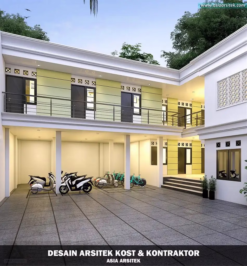 Desain Rumah Kost 4 Lantai 48 Kamar Bekasi
