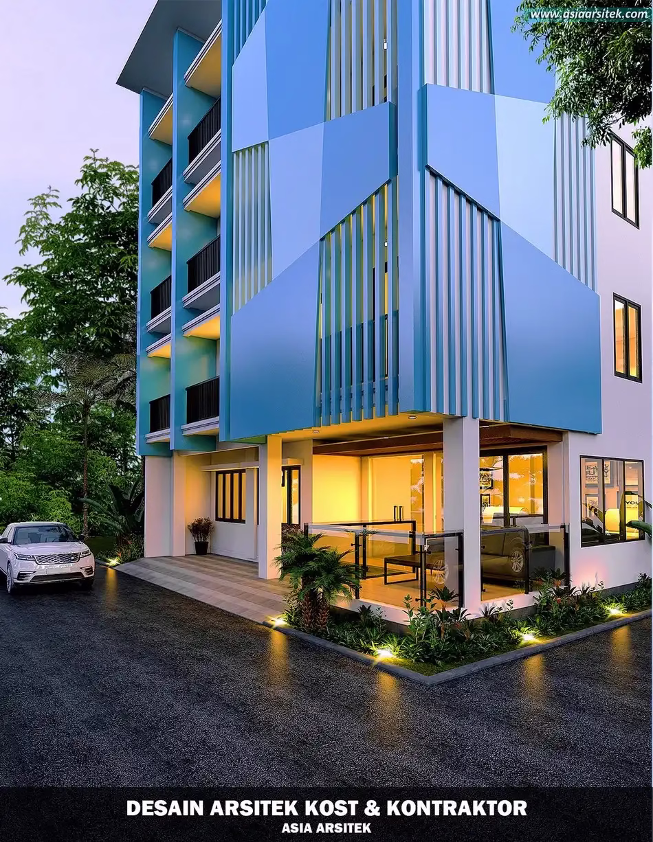 Desain Rumah Kost 4 Lantai