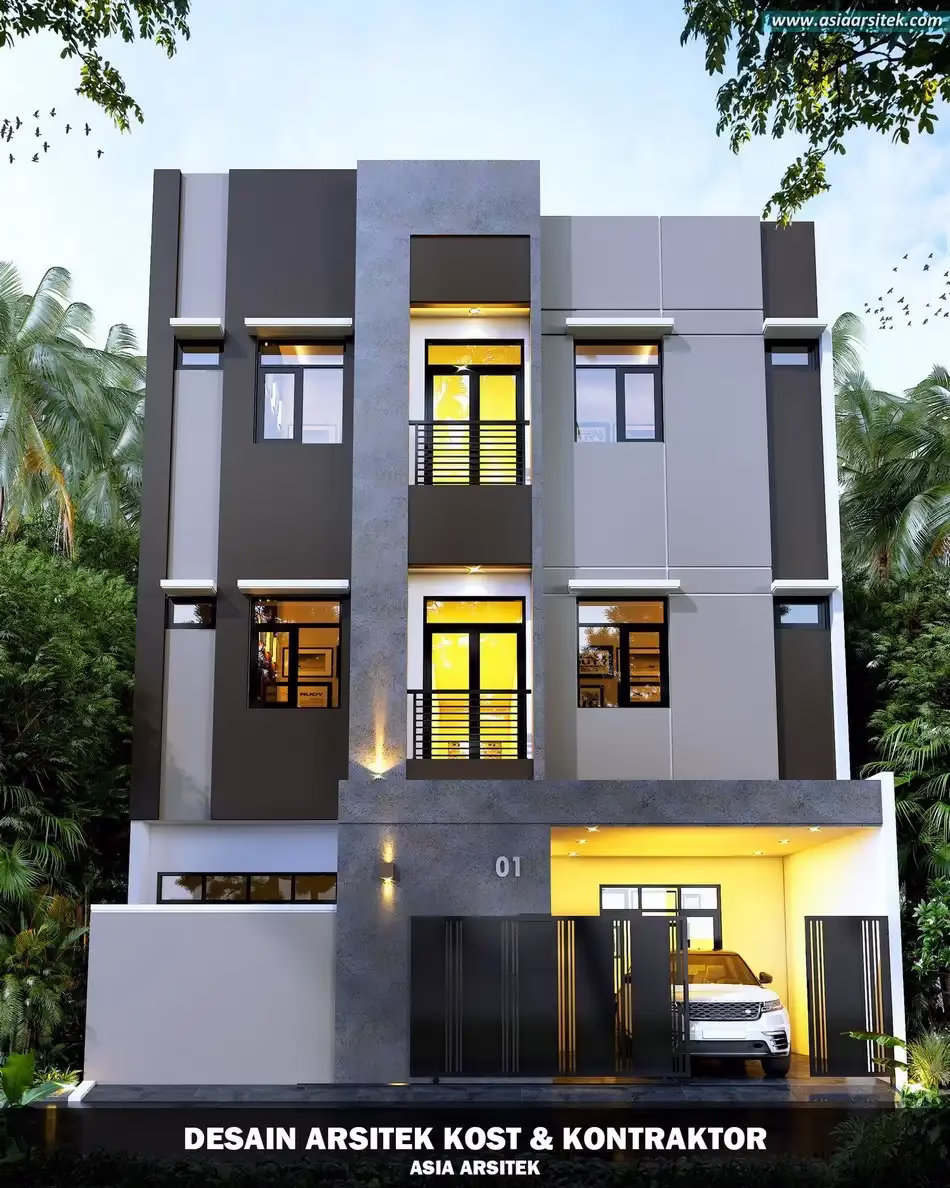 Desain Rumah Kost 4 Lantai Pademangan