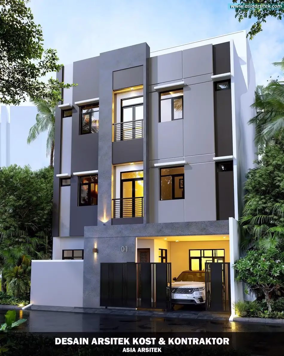 Desain Rumah Kost 4 Lantai Pademangan