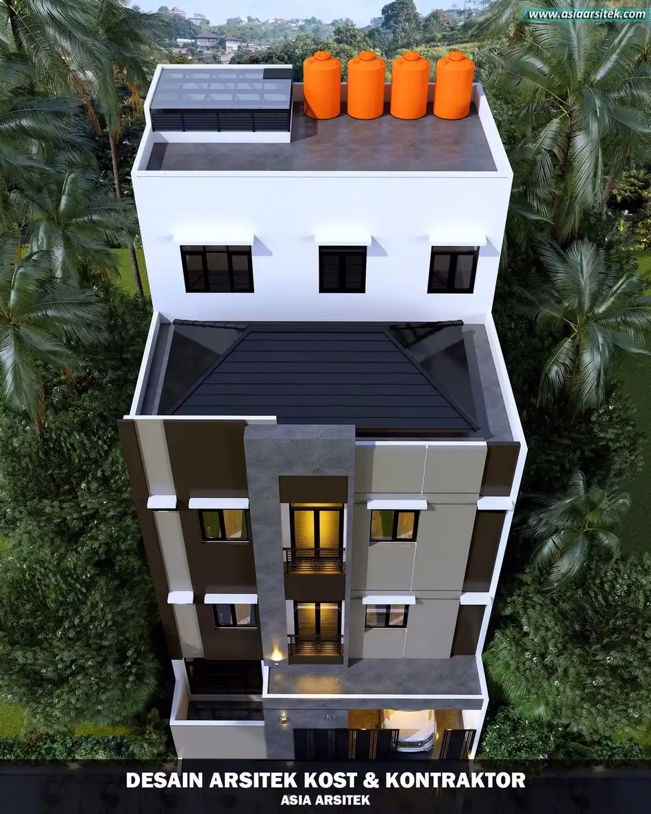 Desain Rumah Kost 4 Lantai Pademangan