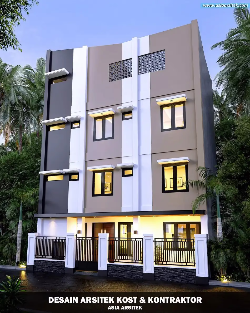 Desain Rumah Kost 4 Lantai Palmerah