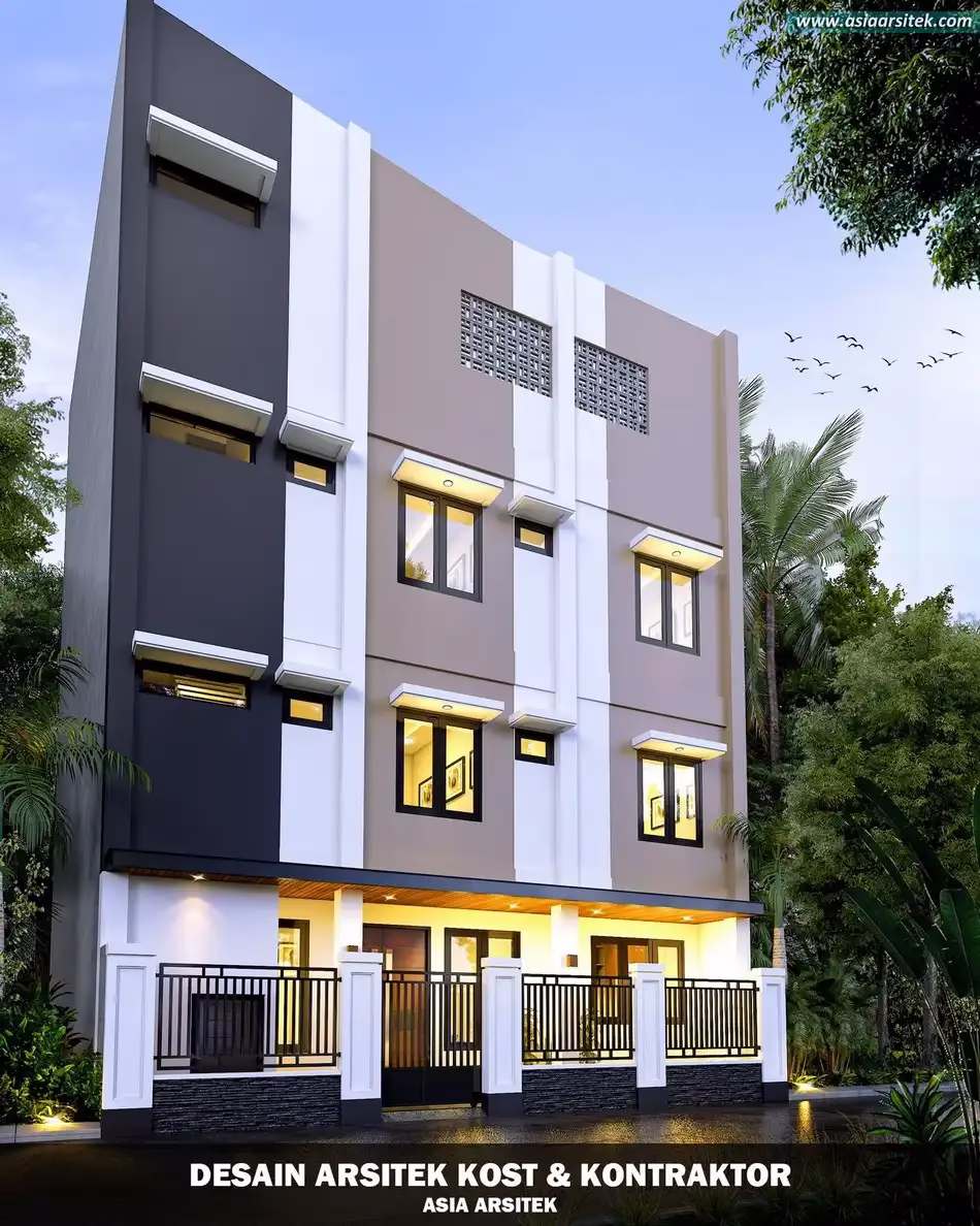 Desain Rumah Kost 4 Lantai Palmerah