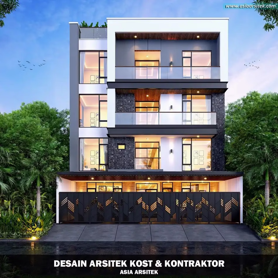 Desain Rumah Kost 5 Lantai Grogol Jakarta