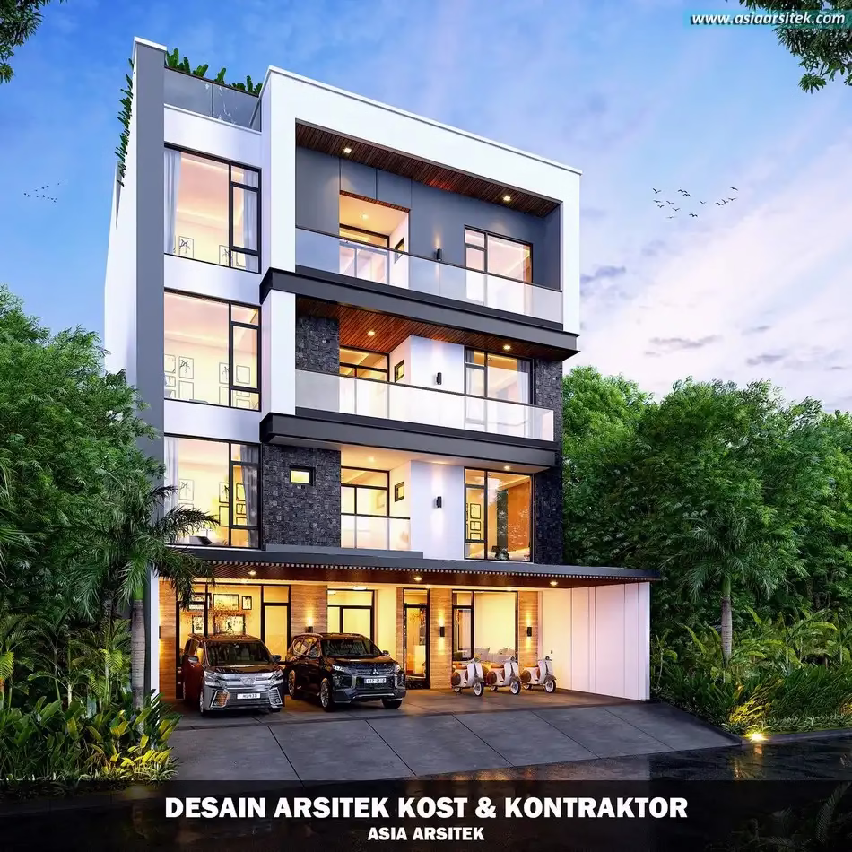 Desain Rumah Kost 5 Lantai Grogol Jakarta
