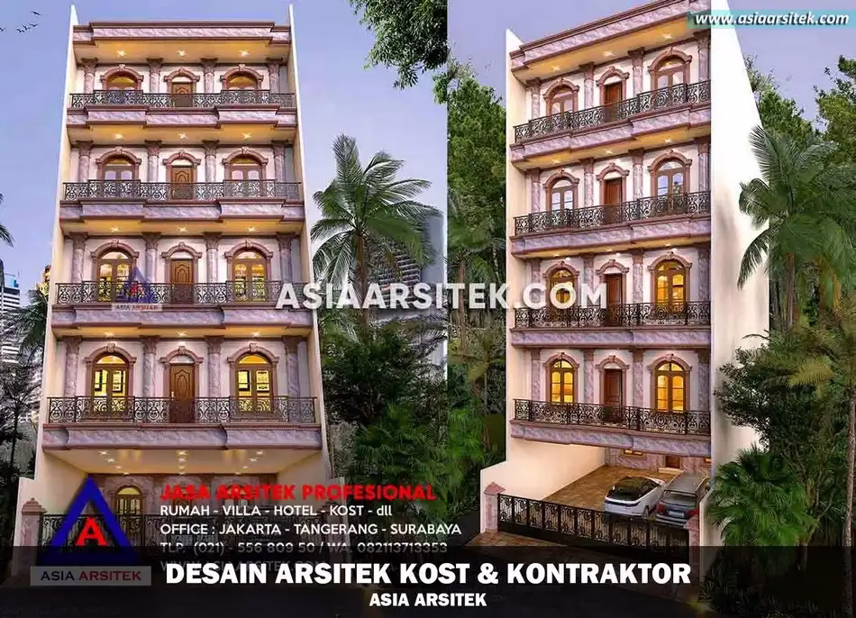 Desain Rumah Kost 5 Lantai Jakarta
