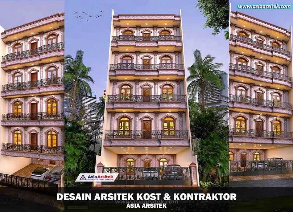 Desain Rumah Kost 5 Lantai Jakarta