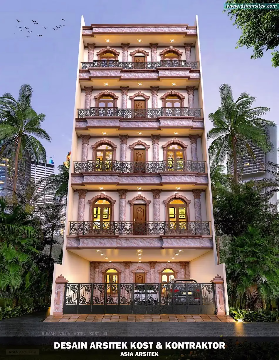 Desain Rumah Kost 5 Lantai Jakarta