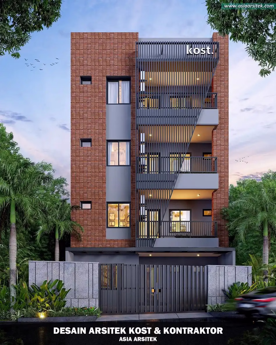 Desain Rumah Kost 5 Lantai Palmerah Jakarta Barat