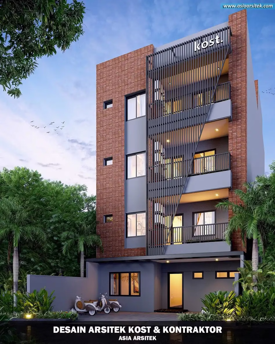 Desain Rumah Kost 5 Lantai Palmerah Jakarta Barat