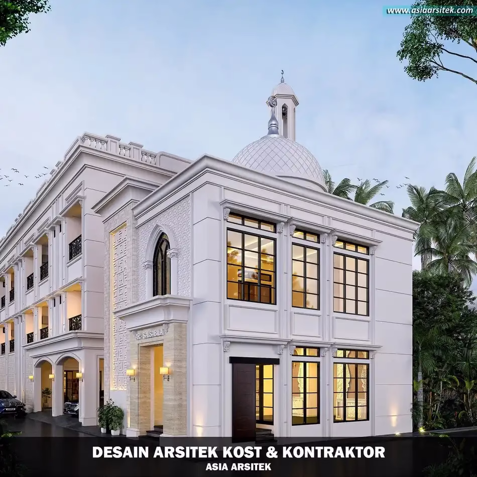 Desain Rumah Kost dan Masjid 3 Lantai Yogyakarta