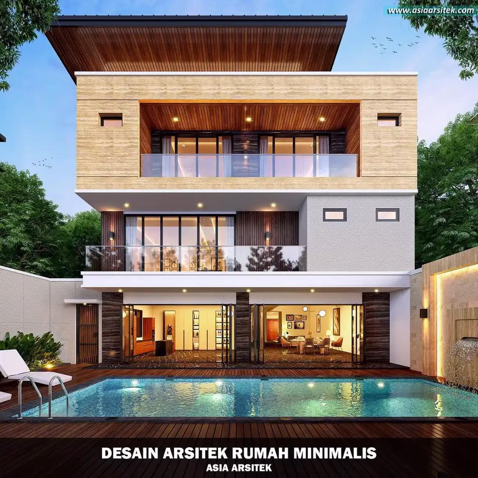 Desain Rumah Mewah Modern 3 Lantai di Bekasi