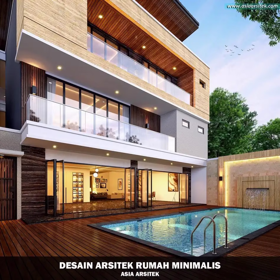 Desain Rumah Mewah Modern 3 Lantai di Bekasi