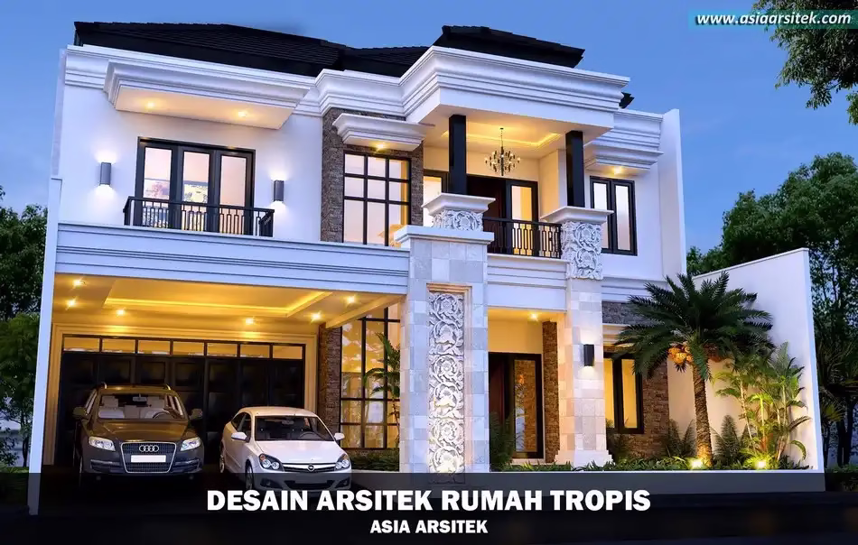 Desain Rumah Tropis Luas 420 m²