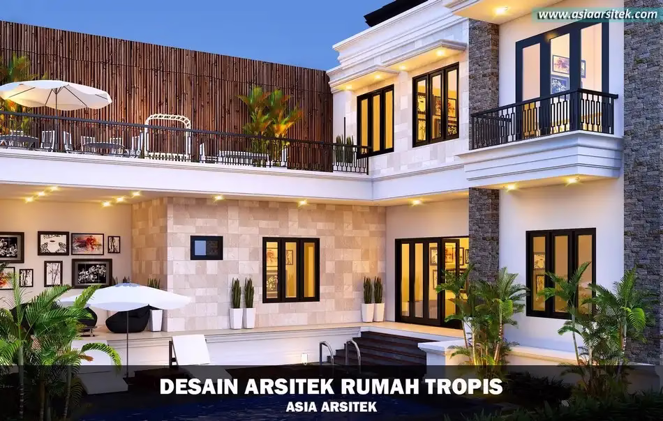 Desain Rumah Tropis Luas 420 m²