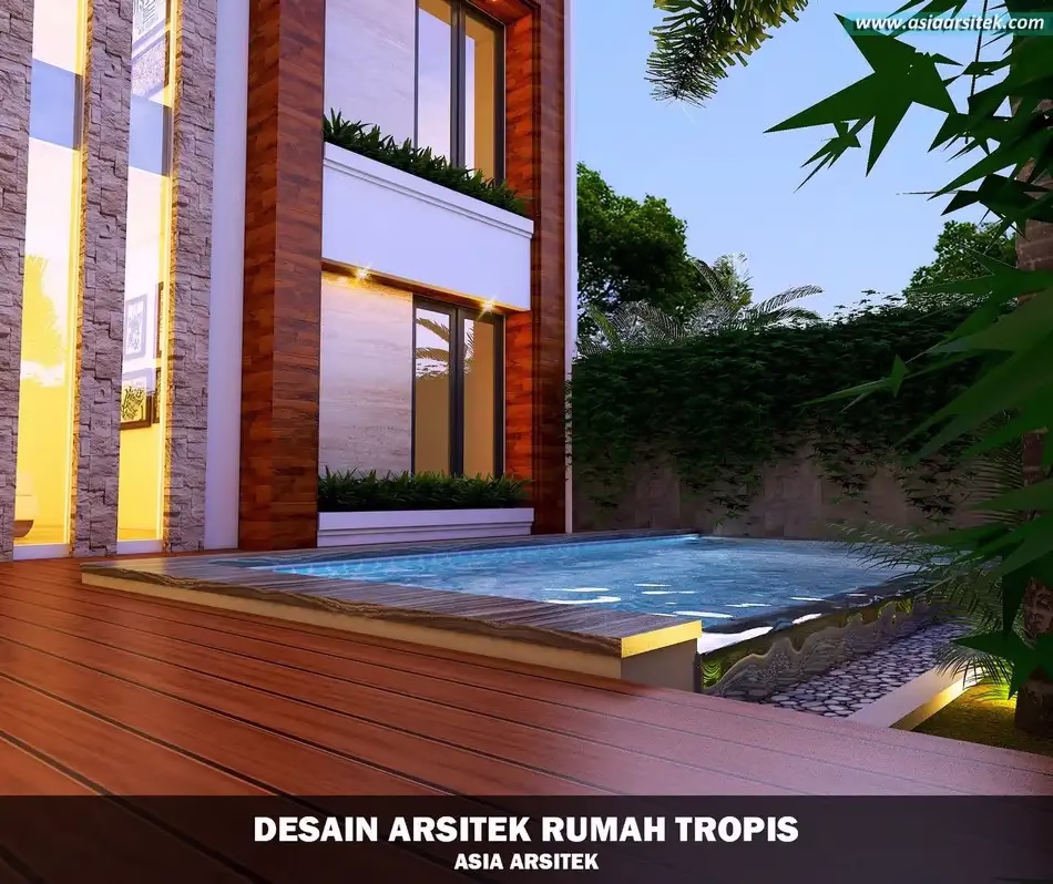 Desain Rumah Tropis Mewah