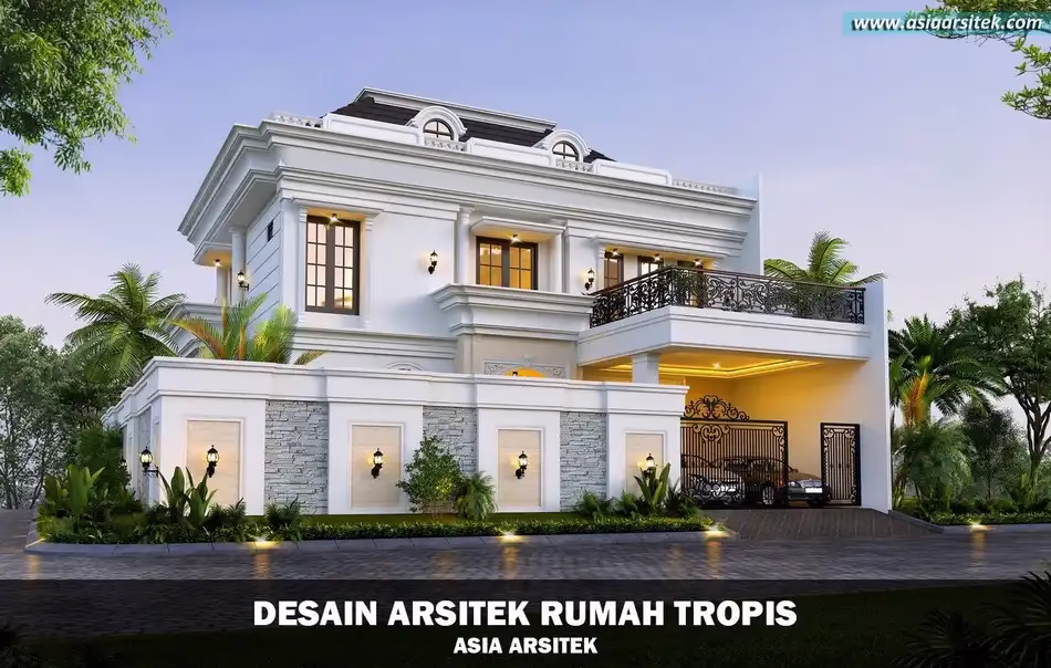 Desain Rumah Tropis Mewah Tangerang