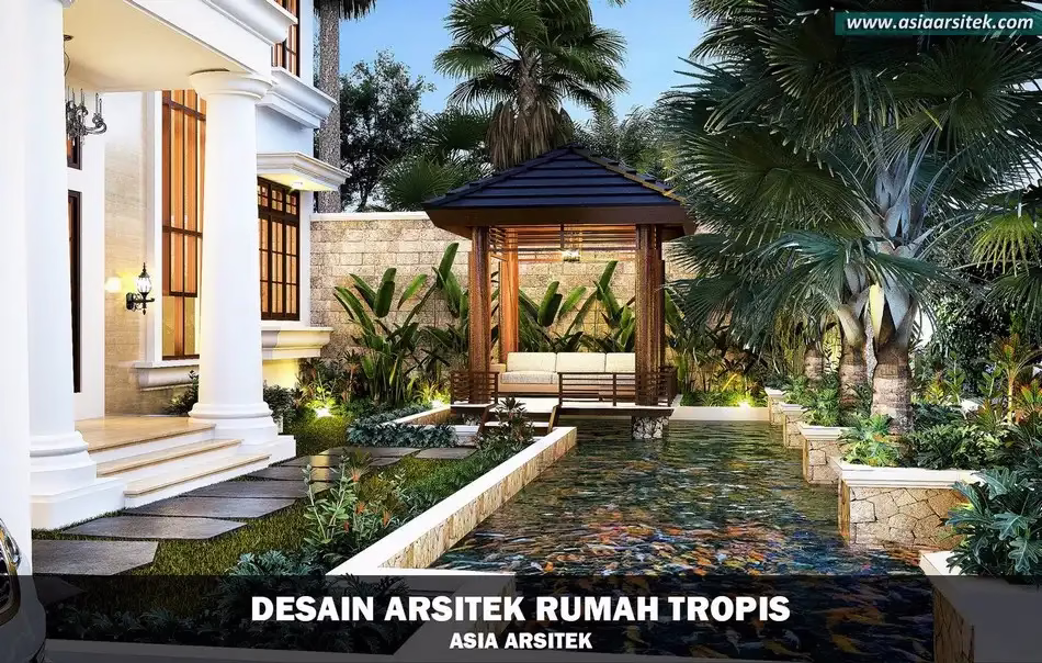 Desain rumah mewah 2 lantai luas 713 m²