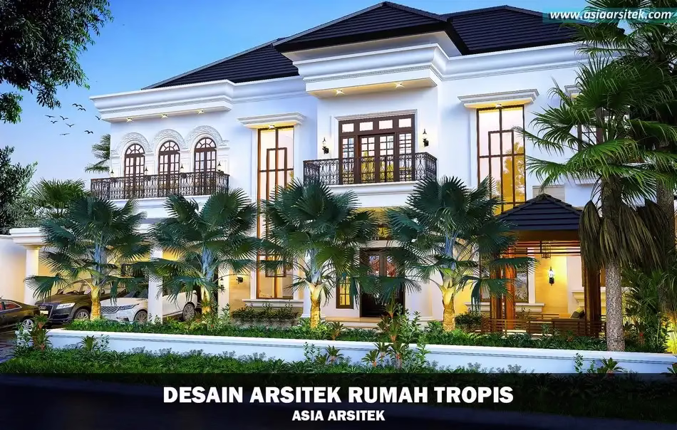 Desain rumah mewah 2 lantai luas 713 m²