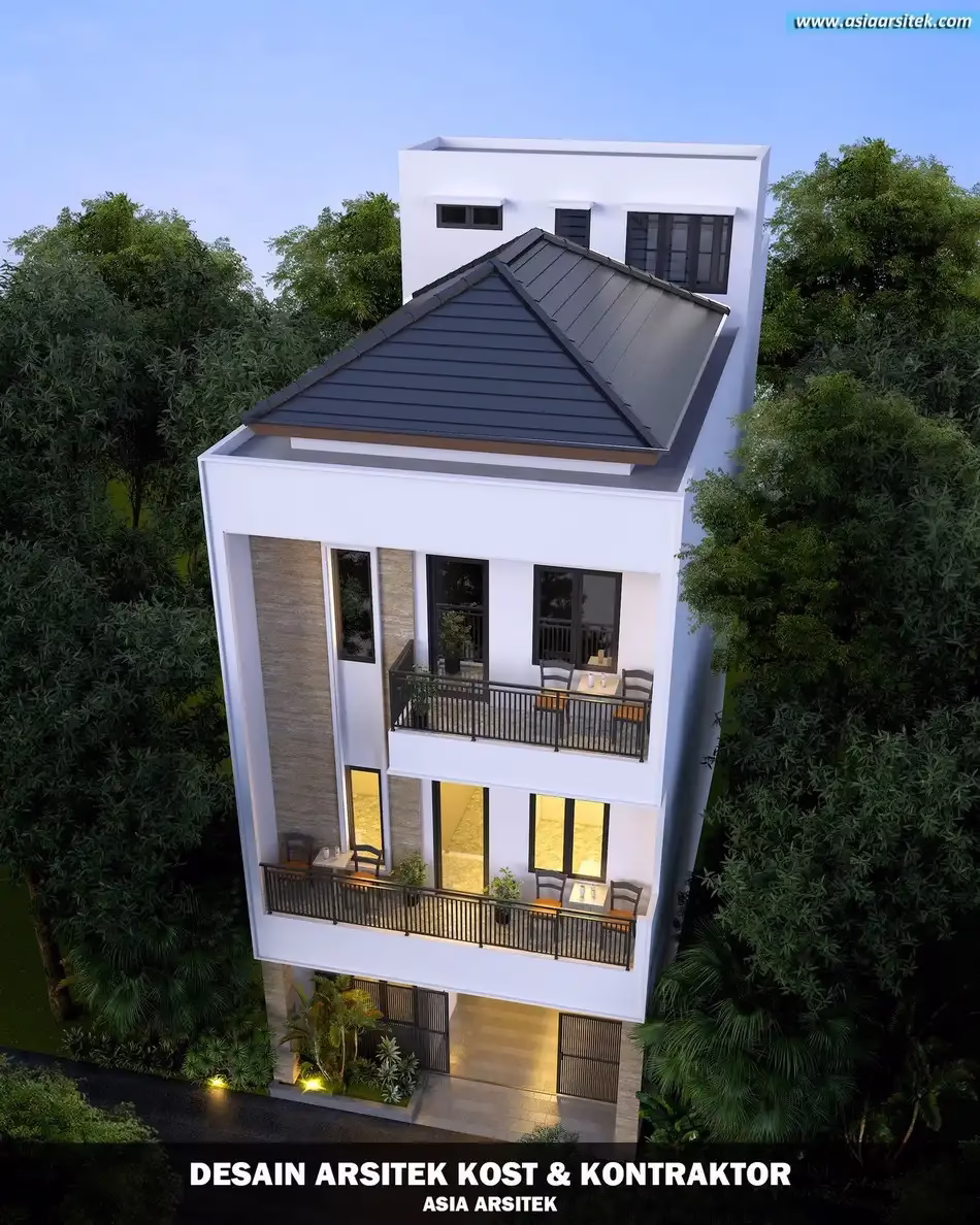 Rumah Kost 4 Lantai 21 Kamar Minimalis