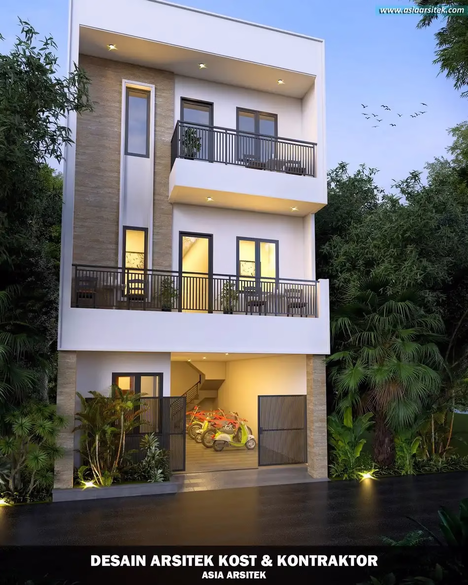 Rumah Kost 4 Lantai 21 Kamar Minimalis