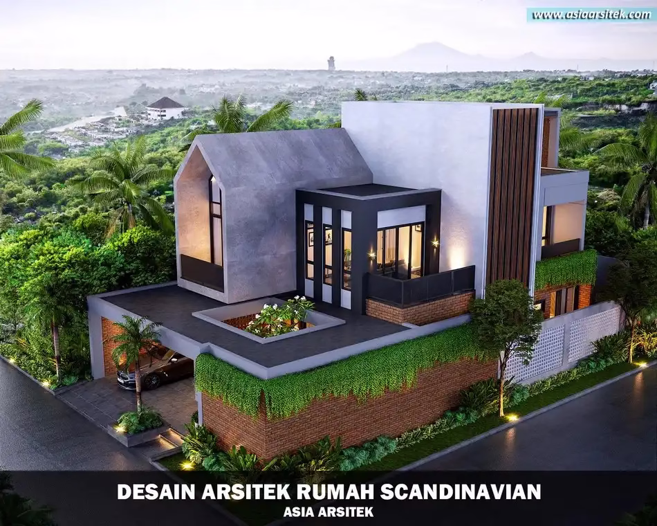Rumah Scandinavian 3 Lantai