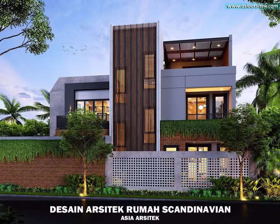 Rumah Scandinavian 3 Lantai