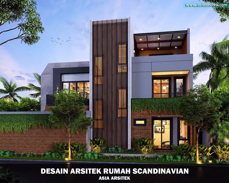 Rumah Scandinavian 3 Lantai