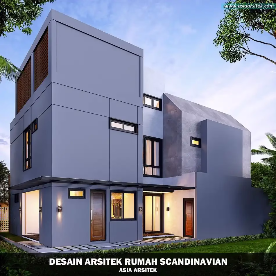 Rumah Scandinavian 3 Lantai