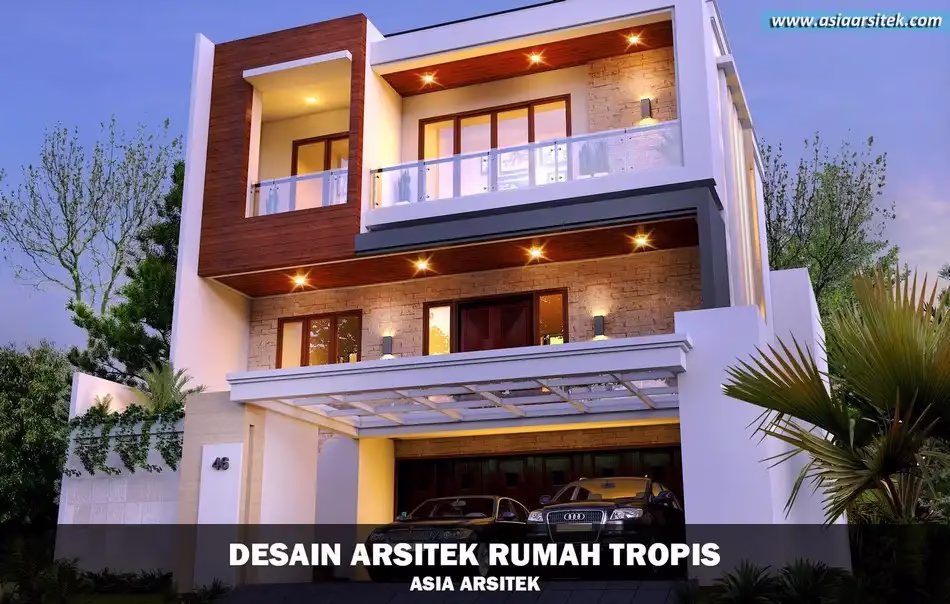 Rumah Tropis 3 Lantai 275 m²