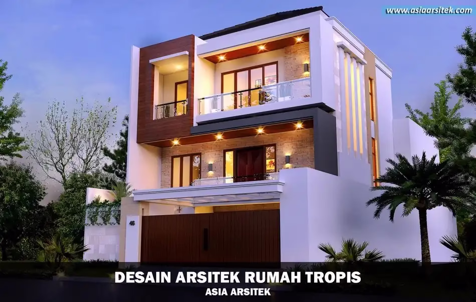 Rumah Tropis 3 Lantai 275 m²