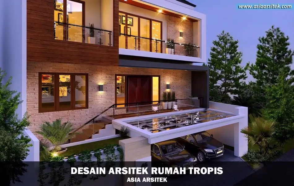 Rumah Tropis 3 Lantai 275 m²